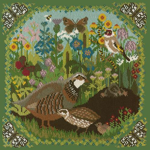 Meadow Needlepoint Kit Elizabeth Bradley Design Dark Green 