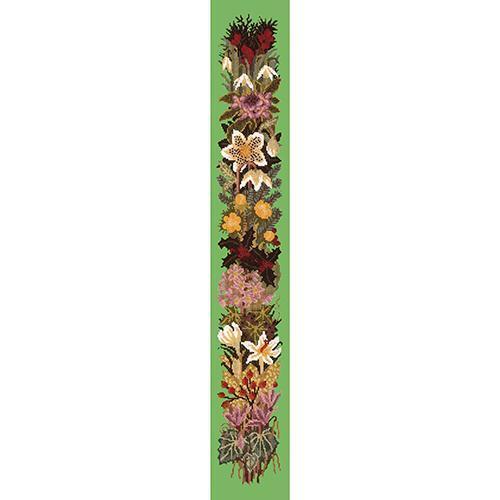 Midwinter Bell Pull Needlepoint Kit Elizabeth Bradley Design Grass Green 