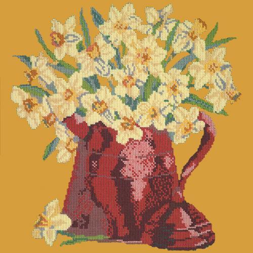 Narcissi Pot Needlepoint Kit Elizabeth Bradley Design Yellow 