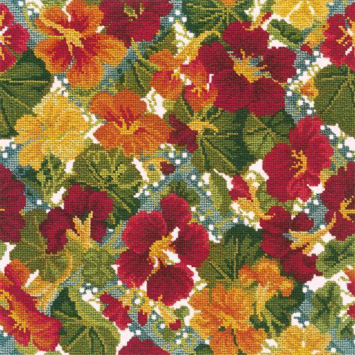 Nasturtium Trellis Needlepoint Kit Elizabeth Bradley Design 