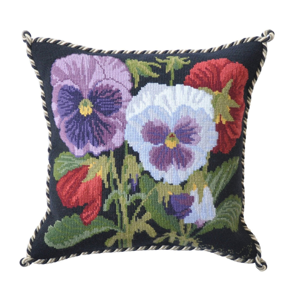 Pansy Needlepoint Kit Elizabeth Bradley Design Black 