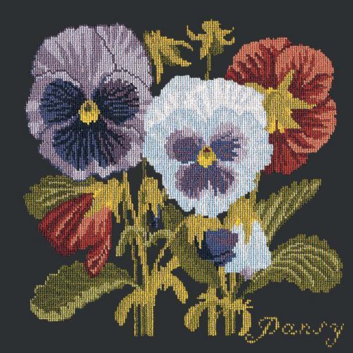 Pansy Needlepoint Kit Elizabeth Bradley Design 