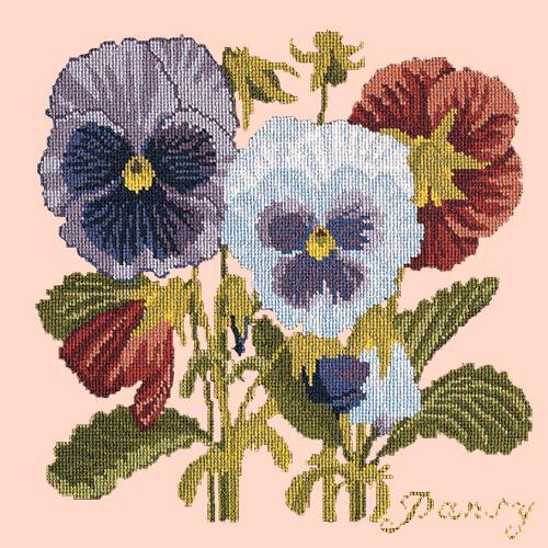 Pansy Needlepoint Kit Elizabeth Bradley Design Salmon Pink 