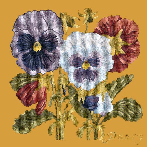 Pansy Needlepoint Kit Elizabeth Bradley Design Yellow 