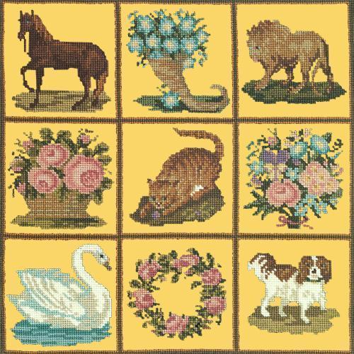 Patchwork Pieces Needlepoint Kit Elizabeth Bradley Design Sunflower Yellow 