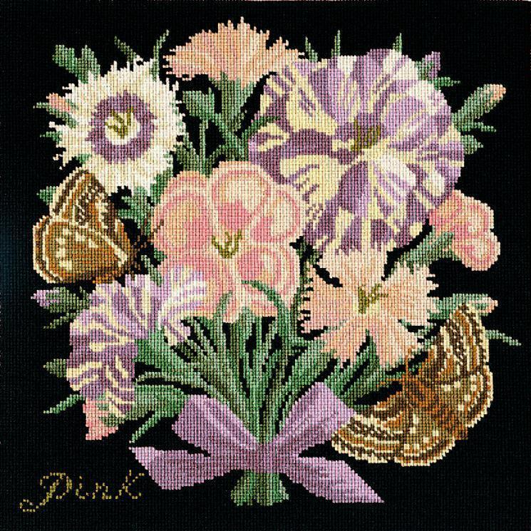 Pink Needlepoint Kit Elizabeth Bradley Design 