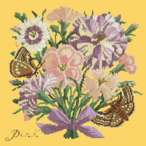 Pink Needlepoint Kit Elizabeth Bradley Design Sunflower Yellow 