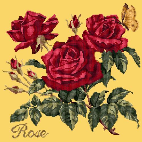 Rose Needlepoint Kit Elizabeth Bradley Design Sunflower Yellow 