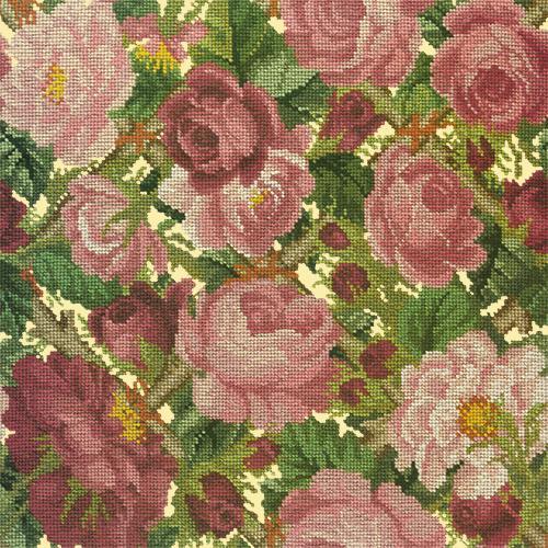 Rose Trellis Needlepoint Kit Elizabeth Bradley Design Butter Yellow 