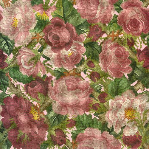 Rose Trellis Needlepoint Kit Elizabeth Bradley Design Pale Rose 