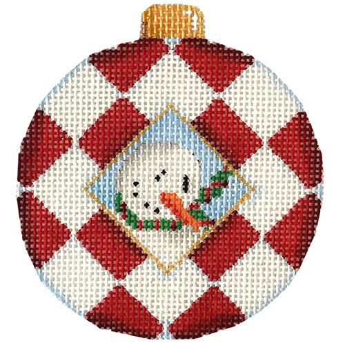 AT CT1829 - Snowman/Harlequin Ball Ornament