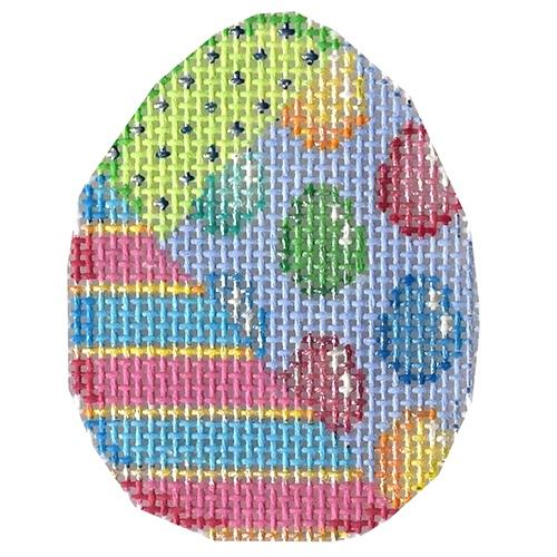 AT EG493 - Stripe/Dots/Eggs Patch Mini Egg