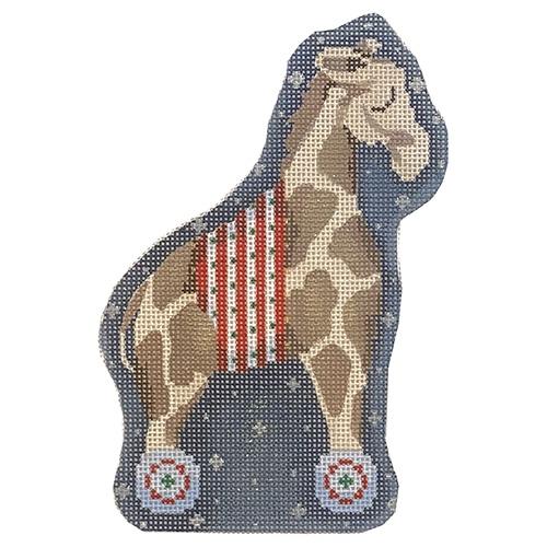 AT CT2074 - Stripes Giraffe on Wheels Ornament