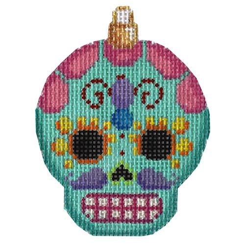 AT EE1459 - Sugar Skull Ornament/Turquoise