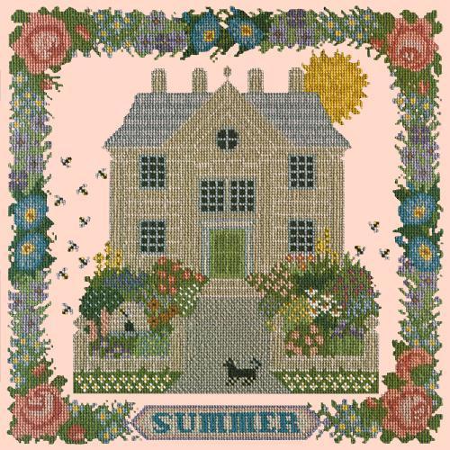 Summer Sampler Needlepoint Kit Elizabeth Bradley Design Salmon Pink 