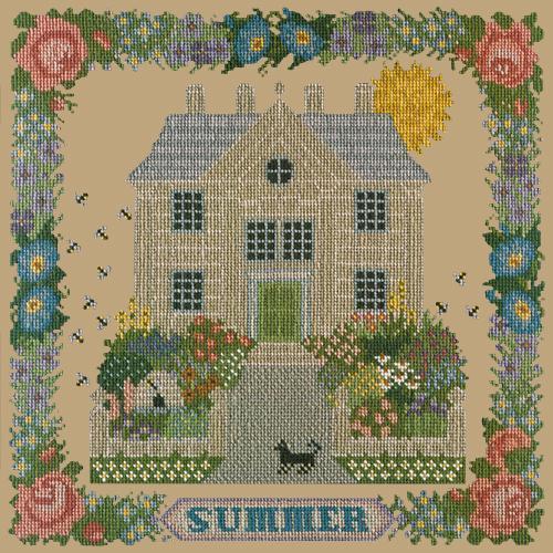 Summer Sampler Needlepoint Kit Elizabeth Bradley Design Sand 