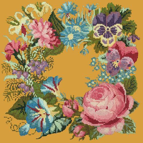 Summer Wreath Needlepoint Kit Elizabeth Bradley Design Yellow 