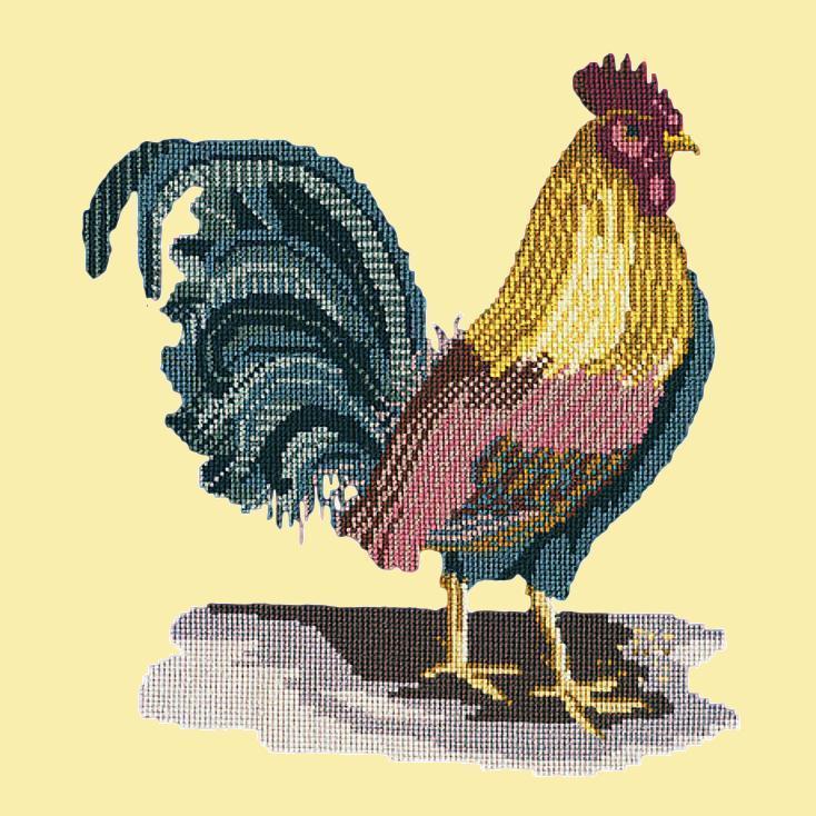 The Cockerel Needlepoint Kit Elizabeth Bradley Design Butter Yellow 