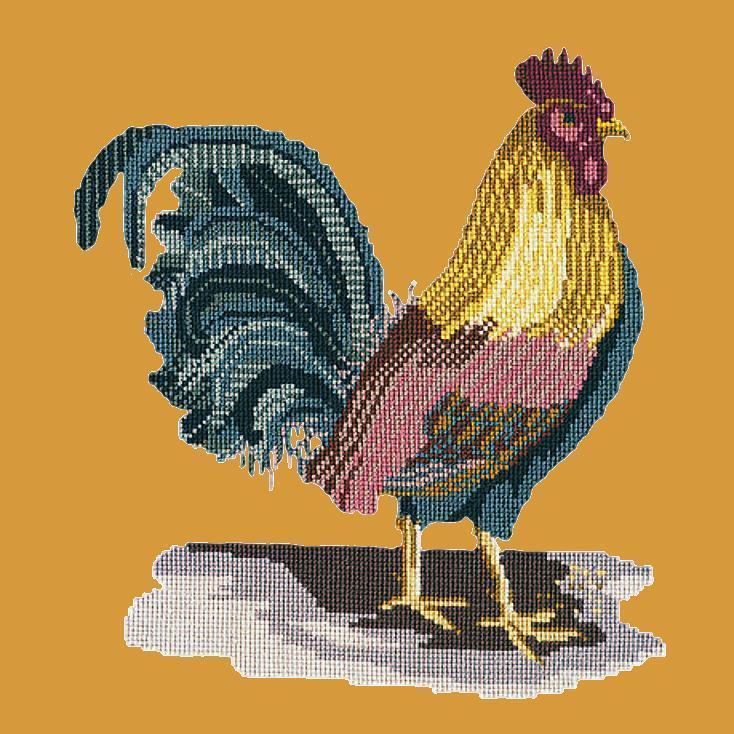 The Cockerel Needlepoint Kit Elizabeth Bradley Design Yellow 