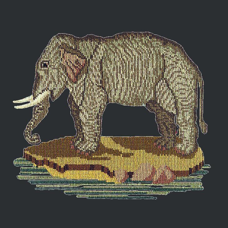 The Elephant Needlepoint Kit Elizabeth Bradley Design 