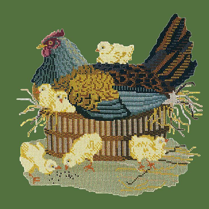 The Mother Hen Needlepoint Kit Elizabeth Bradley Design Dark Green 