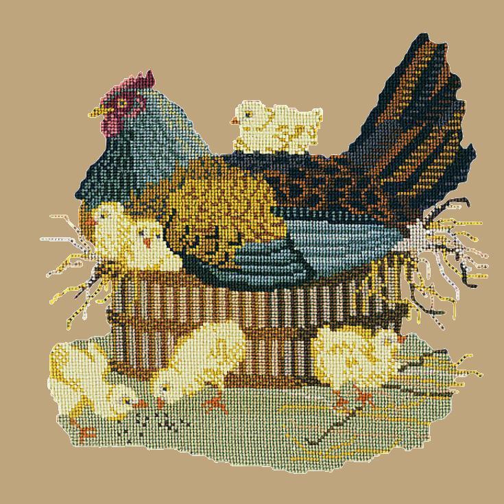 The Mother Hen Needlepoint Kit Elizabeth Bradley Design Sand 