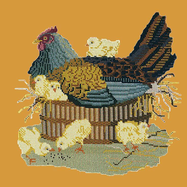 The Mother Hen Needlepoint Kit Elizabeth Bradley Design Yellow 