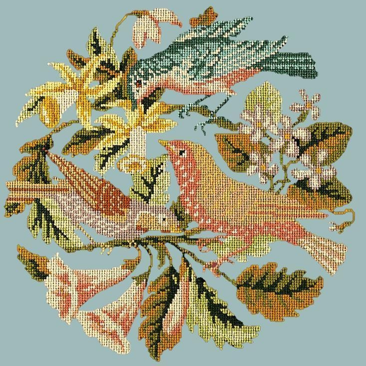 The Three Birds Needlepoint Kit Elizabeth Bradley Design 