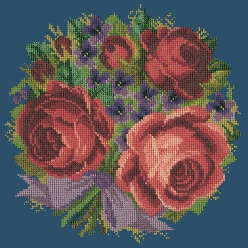 Violets and Roses Needlepoint Kit Elizabeth Bradley Design 