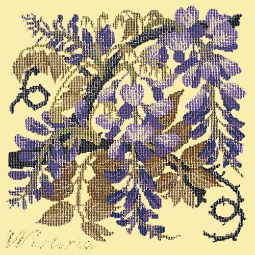 Wisteria Needlepoint Kit Elizabeth Bradley Design Butter Yellow 